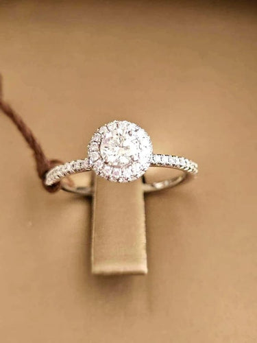 Bague 55 Hulchi Belluni - Bague Eternity en or blanc 18 ct et diamants 58 Facettes 96164-WW-55