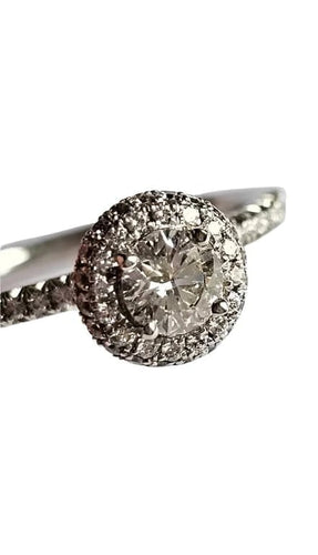 Bague 56 Hulchi Belluni - Bague eternity en or blanc et diamants 58 Facettes 96164-WW