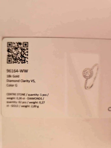 Bague 56 Hulchi Belluni - Bague eternity en or blanc et diamants 58 Facettes 96164-WW