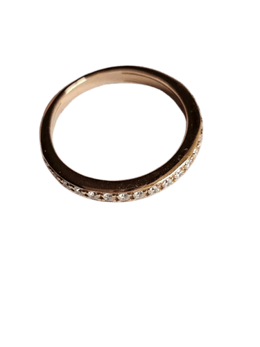 Bague 53 Hulchi Belluni - Alliance en or rose 18 ct et diamants 58 Facettes 96148s-RW