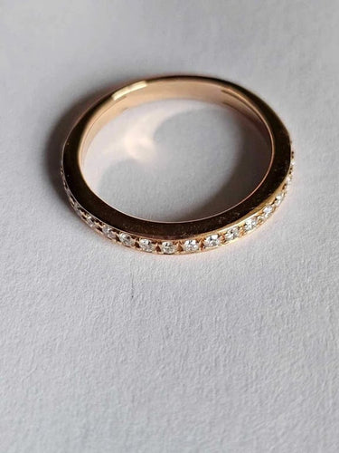 Bague 53 Hulchi Belluni - Alliance en or rose 18 ct et diamants 58 Facettes 96148s-RW