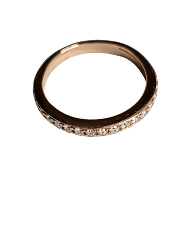 Bague 53 Hulchi Belluni - Alliance en or rose 18 ct et diamants 58 Facettes 96148s-RW