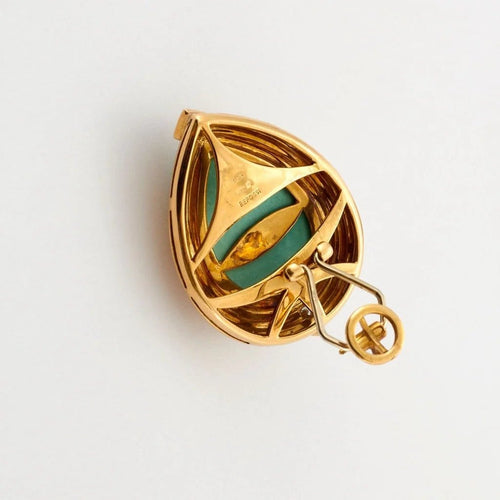 Boucles d'oreilles Repossi - Boucles d'oreilles en or 750, diamants et turquoise 58 Facettes