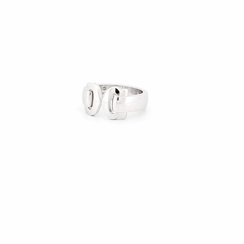Bague 51 Cartier Double C - Bague en or blanc 58 Facettes 72650