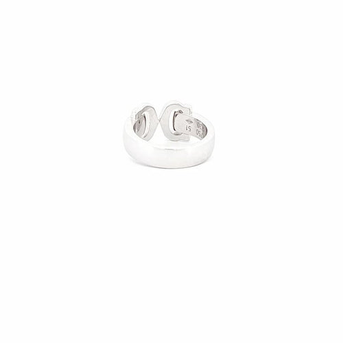 Bague 51 Cartier Double C - Bague en or blanc 58 Facettes 72650