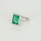 Bague 56 Art Déco - Bague en platine 950 à émeraude et diamants 58 Facettes LF19