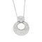 Collier Collier - Pendentif cercle en or blanc 18 carats et diamants 58 Facettes