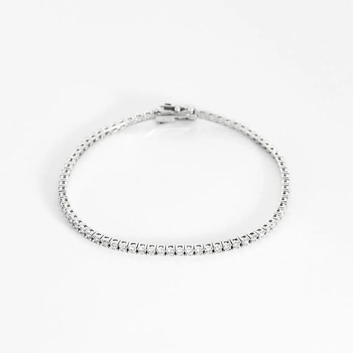 Bracelet Bracelet rivière (tennis) en or blanc 18 carats et diamants 58 Facettes