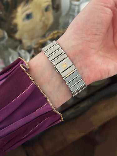 Montre Omega Constellation Day-Date - Montre en or jaune 18 ct et acier 58 Facettes