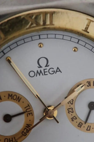 Montre Omega Constellation Day-Date - Montre en or jaune 18 ct et acier 58 Facettes