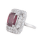 Bague 49 Bague marguerite rubis birman et diamants en or blanc 18 ct 58 Facettes 1