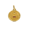 Pendentif Augis - Médaille « + qu’hier – que demain » en or jaune avec diamant 58 Facettes