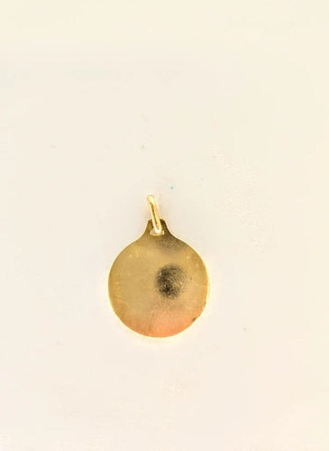Pendentif Augis - Médaille « + qu’hier – que demain » en or jaune avec diamant 58 Facettes