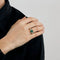 Bague 51 Sallier - Bague en or jaune 18 carats, émeraude et diamants 58 Facettes 2274279