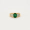 Bague 51 Sallier - Bague en or jaune 18 carats, émeraude et diamants 58 Facettes 2274279