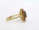 Bague 55.5 Bague marguerite vintage en or jaune 18 carats et grenats 58 Facettes