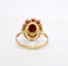 Bague 55.5 Bague marguerite vintage en or jaune 18 carats et grenats 58 Facettes