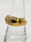Bague 57.5 Bague jonc vintage en or jaune 18K avec saphirs et diamants 58 Facettes