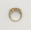 Bague 57.5 Bague jonc vintage en or jaune 18K avec saphirs et diamants 58 Facettes
