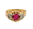 Bague 54.5 Bague tank Art déco en or rose 18K rubis et diamants 58 Facettes