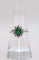 Bague Bague marguerite en or gris 18K à émeraude et diamants 58 Facettes
