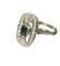 Bague 57 Bague en or blanc au saphir ovale et diamants 58 Facettes 56