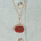 Pendentif Cachet à devise - Pendentif en or jaune 18 ct et agate rouge 58 Facettes 1