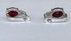 Boucles d'oreilles Boucles d’oreilles puces en or blanc 18 carats, rubis et diamants 58 Facettes