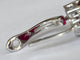 Boucles d'oreilles Boucles d’oreilles puces en or blanc 18 carats, rubis et diamants 58 Facettes