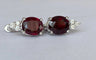 Boucles d'oreilles Boucles d’oreilles puces en or blanc 18 carats, rubis et diamants 58 Facettes