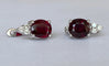 Boucles d'oreilles Boucles d’oreilles puces en or blanc 18 carats, rubis et diamants 58 Facettes