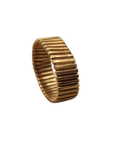Bague 59 Bague tubogas vintage en or jaune 18 ct 58 Facettes CV-001