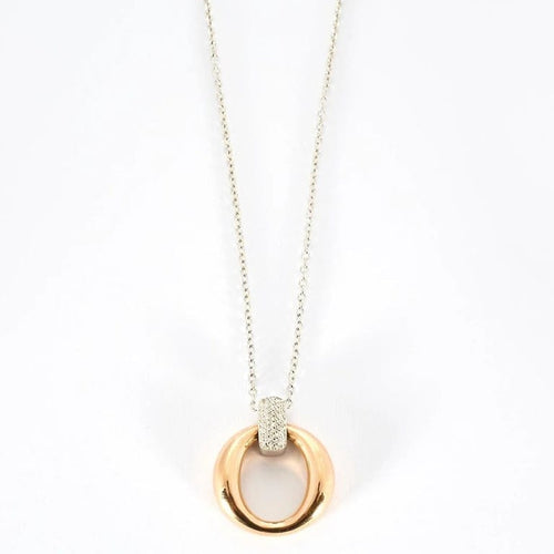 Collier Collier bicolore en or rose et or blanc 18 carats avec diamants 58 Facettes