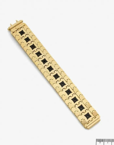 Bracelet Zancan - Bracelet articulé en or jaune 18k, onyx, émeraudes et diamants 58 Facettes