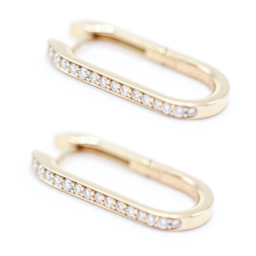 Boucles d'oreilles Boucles d’oreilles créoles - Diamants en or jaune 18 K 58 Facettes UKA000094FV