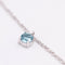 Collier BELL - Collier en or blanc 18K et topazes bleues 58 Facettes UKA000096FV