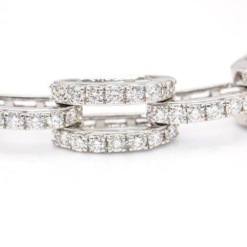 Bracelet CLASS - Bracelet à maillons en or blanc 18 ct et diamants 58 Facettes D359742LF