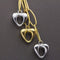 Collier Collier « Cœurs » en or jaune et or blanc 18 carats 58 Facettes D359655LF