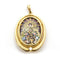 Pendentif Médaille Vierge de Montserrat en or jaune 18 carats et diamant 58 Facettes D359668LF