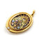 Pendentif Médaille Vierge de Montserrat en or jaune 18 carats et diamant 58 Facettes D359668LF