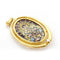 Pendentif Médaille Vierge de Montserrat en or jaune 18 carats et diamant 58 Facettes D359668LF