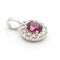 Pendentif Pendentif en or blanc 18 carats avec diamant et rhodolite 58 Facettes D359669LF