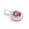 Pendentif Pendentif en or blanc 18 carats avec diamant et rhodolite 58 Facettes D359669LF