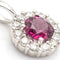 Pendentif Pendentif en or blanc 18 carats avec diamant et rhodolite 58 Facettes D359669LF