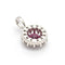 Pendentif Pendentif en or blanc 18 carats avec diamant et rhodolite 58 Facettes D359669LF