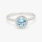 Bague 54 Bague en or blanc 18 carats avec diamants et topaze 58 Facettes D359674LF