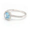 Bague 54 Bague en or blanc 18 carats avec diamants et topaze 58 Facettes D359674LF