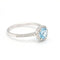 Bague 54 Bague en or blanc 18 carats avec diamants et topaze 58 Facettes D359674LF