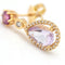 Boucles d'oreilles Boucles d’oreilles en or rose 18 carats avec diamants, améthyste et grenat 58 Facettes D359675LF