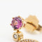 Boucles d'oreilles Boucles d’oreilles en or rose 18 carats avec diamants, améthyste et grenat 58 Facettes D359675LF